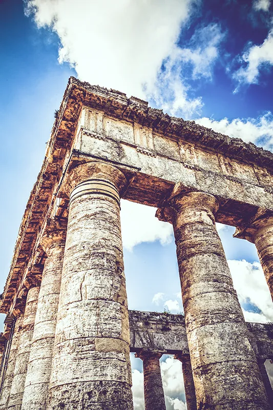 Rovine dell'antico tempio a Segesta